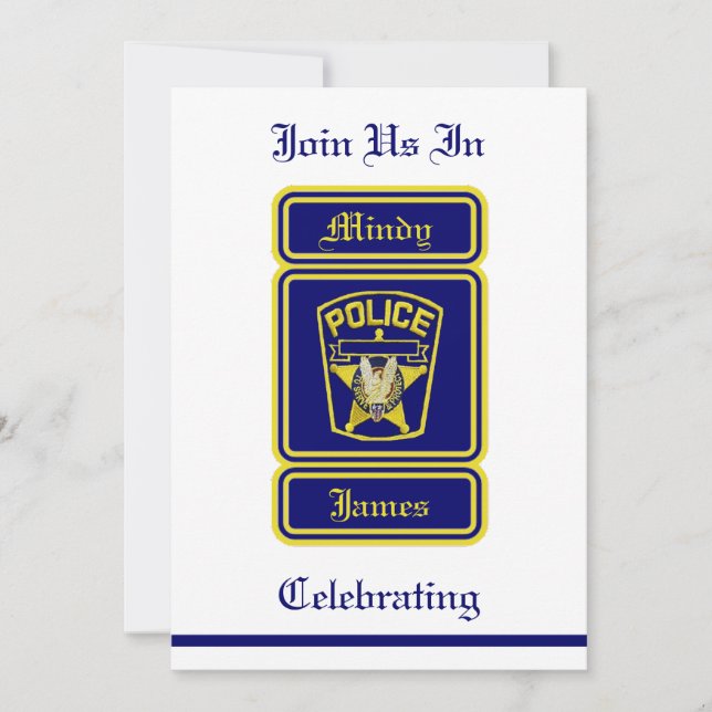 Policeman Wedding Invitation (Front)