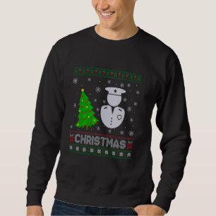 Policeman Xmas Tree Lighting Ugly Christmas Sweate Sweatshirt