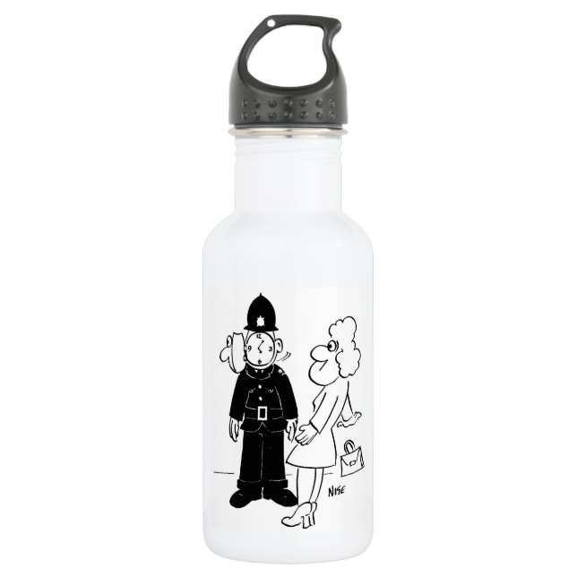 Policeman's Cuckoo Clock Helmet 532 Ml Water Bottle (Front)