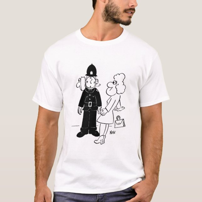 Policeman's Cuckoo Clock Helmet T-Shirt (Front)