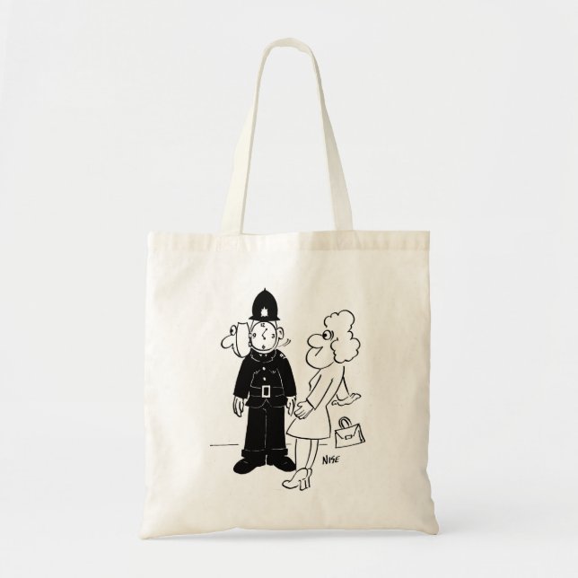 Policeman's Cuckoo Clock Helmet Tote Bag (Front)