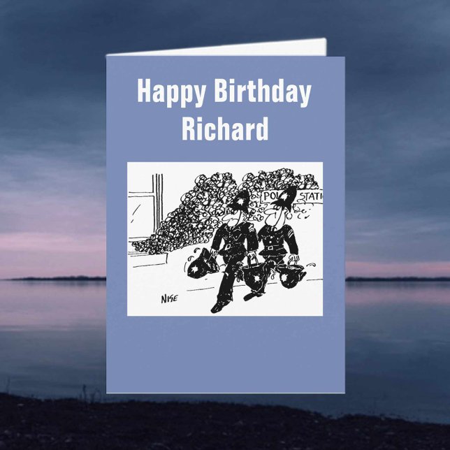 Policemen Deal with a Fire at the Police Station Card (Creator Uploaded)