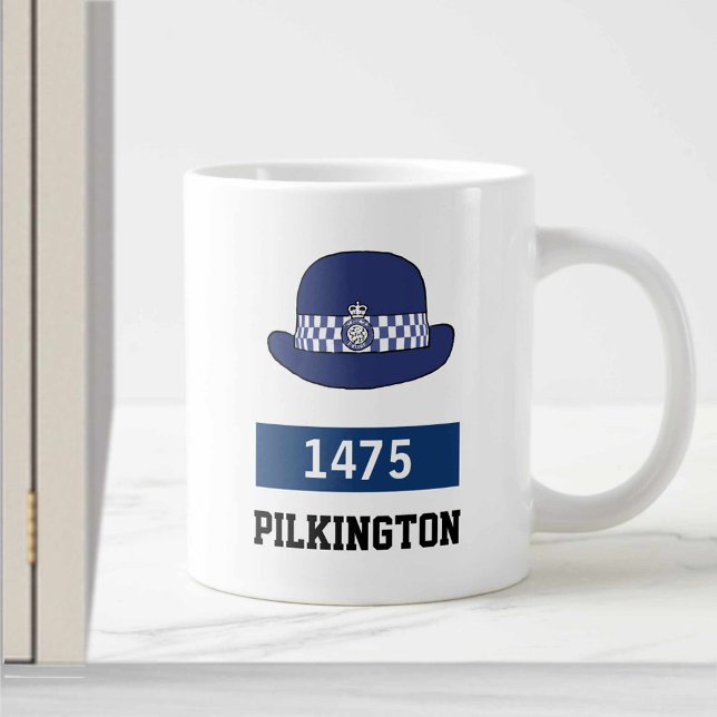 Policewoman Gift. UK Police WPC Hat Large Coffee Mug (Creator Uploaded)