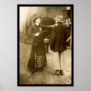 Policewoman Making an Arrest 1909 Poster