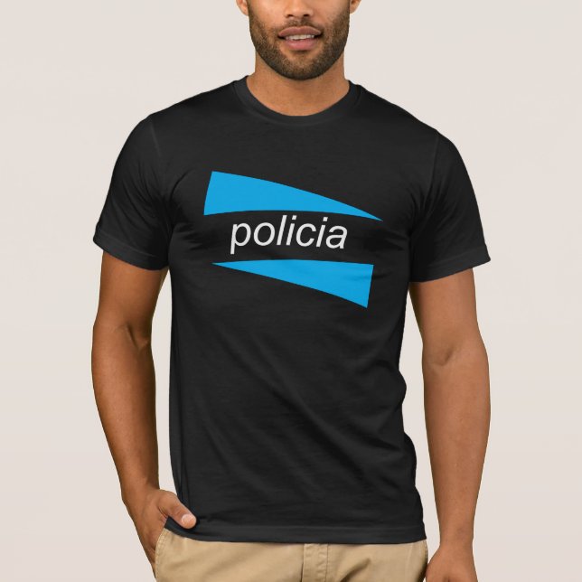 POLICIA with blue wedges shirt (Front)