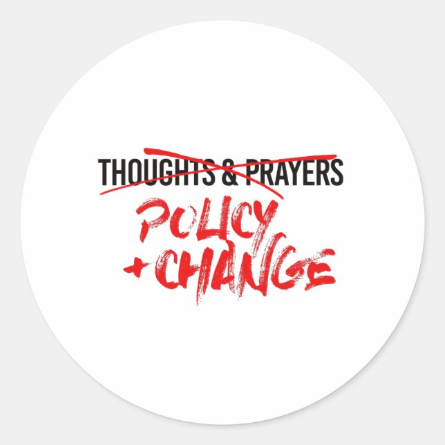 Policy and Change Now Classic Round Sticker (Front)