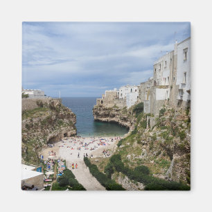 Polignano a Mare city beach in Puglia magnet