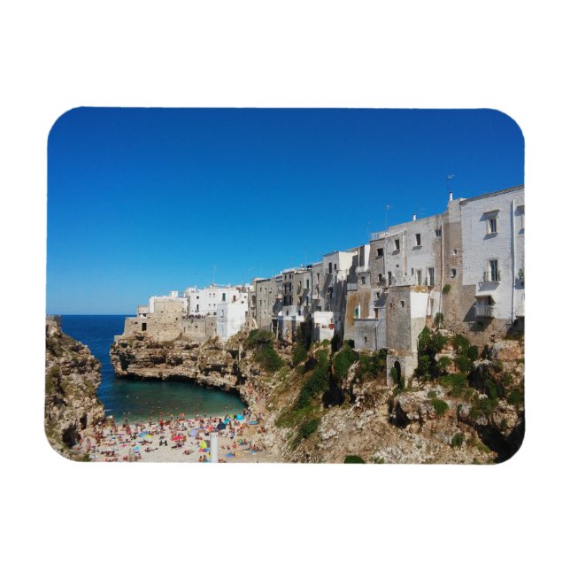 Polignano Mare Bari Italy beach landmark architect Magnet (Horizontal)