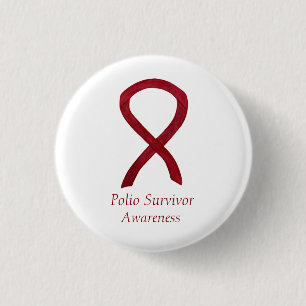 Polio Survivor Awareness Ribbon Custom Pins