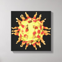 Polio Virus, Showing the Receptors