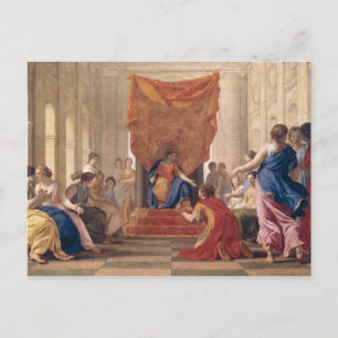 Poliphilus Kneeling before Queen Eleuterylida Postcard