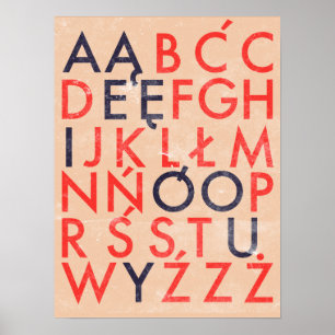 POLISH ALPHABET POSTER