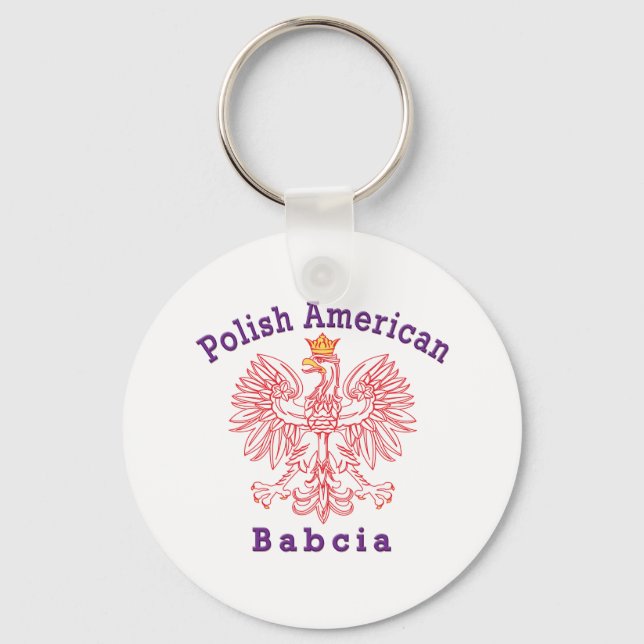Polish American Babcia Key Ring (Front)