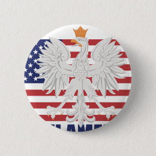 Polish American Button