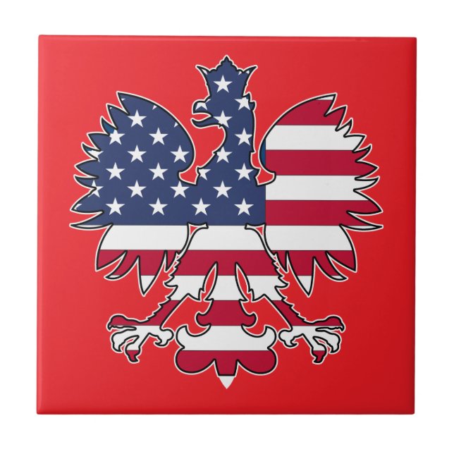 Polish American Eagle Ceramic Tile (Front)