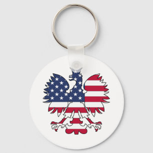 Polish American Eagle Key Ring
