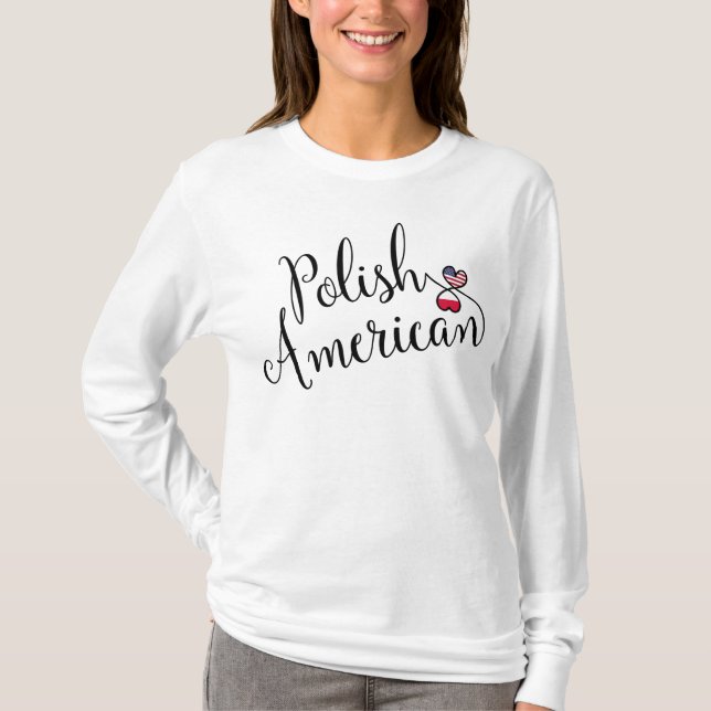 Polish American Entwined Hearts Tee (Front)