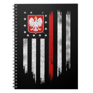 Polish American Flag Combo Poland Usa Polska Notebook