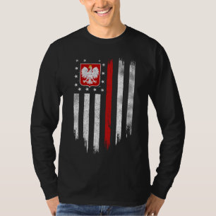 Polish American Flag Combo Poland Usa Polska T-Shirt