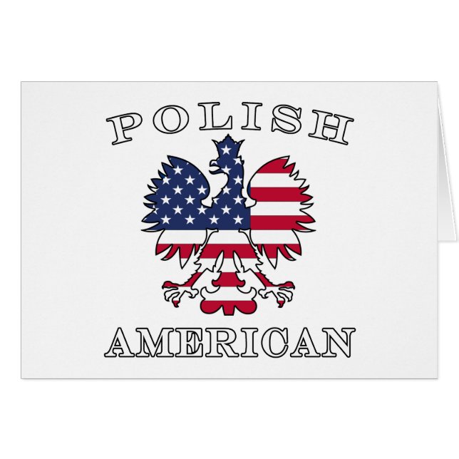 Polish American Flag Eagle (Front Horizontal)