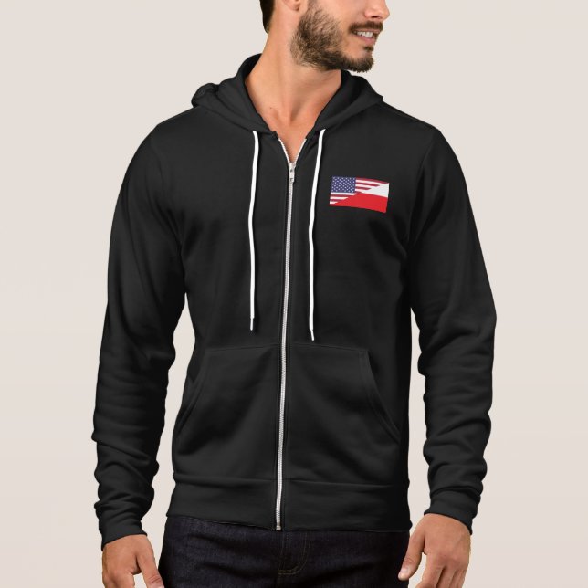 Polish American Flag Hoodie (Front)