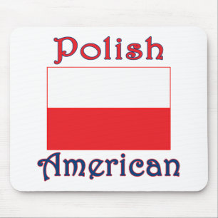 Polish American Flag Mouse Pad