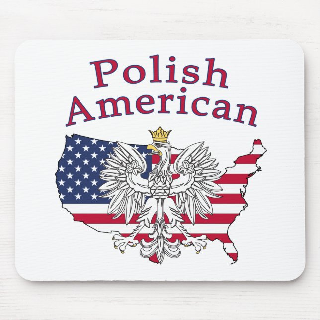Polish American Map Mouse Pad (Front)