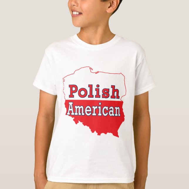 Polish American Map T-Shirt (Front)