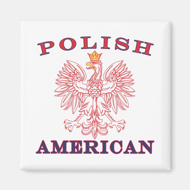 Polish American Red Eagle Magnet (Front)