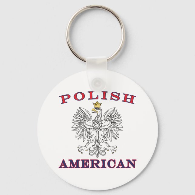 Polish American White Eagle Key Ring (Front)
