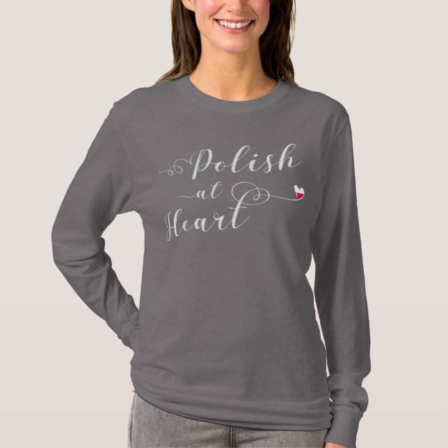 Polish At Heart, Poland T-Shirt (Front)