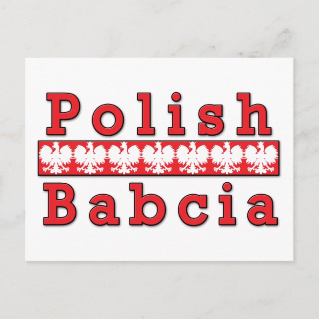 Polish Babcia Eagles Postcard (Front)