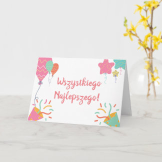 Polish Birthday Card