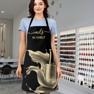 Polish bottle splash Custom Nail Salon  Apron