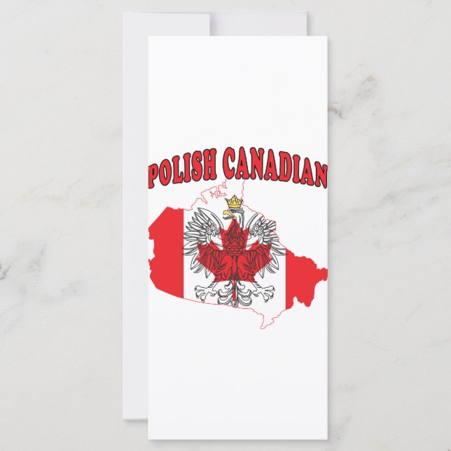 Polish Canadian Canada Flag Map (Front)