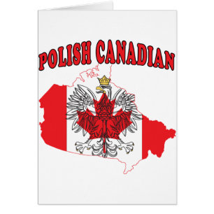Polish Canadian Canada Flag Map