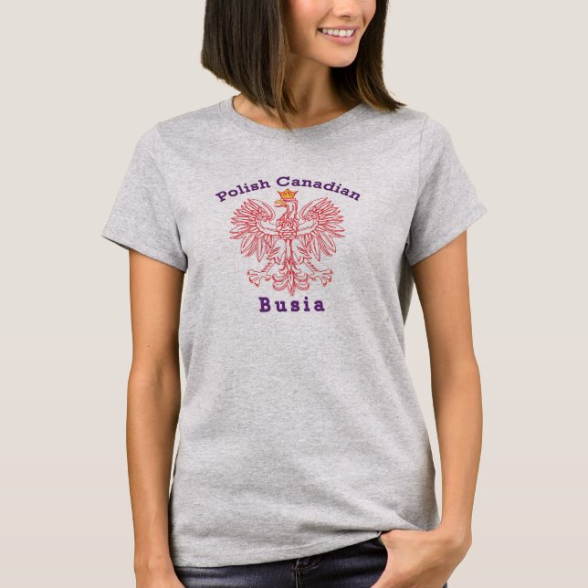 Polish Canadian Eagle Busia T-Shirt (Front)