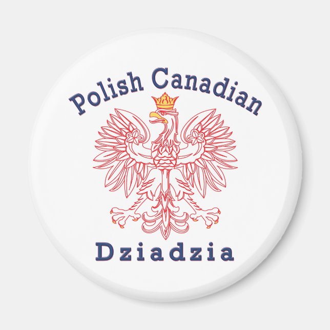 Polish Canadian Eagle Dziadzia Magnet (Front)