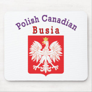 Polish Canadian Eagle Shield Busia Mouse Pad