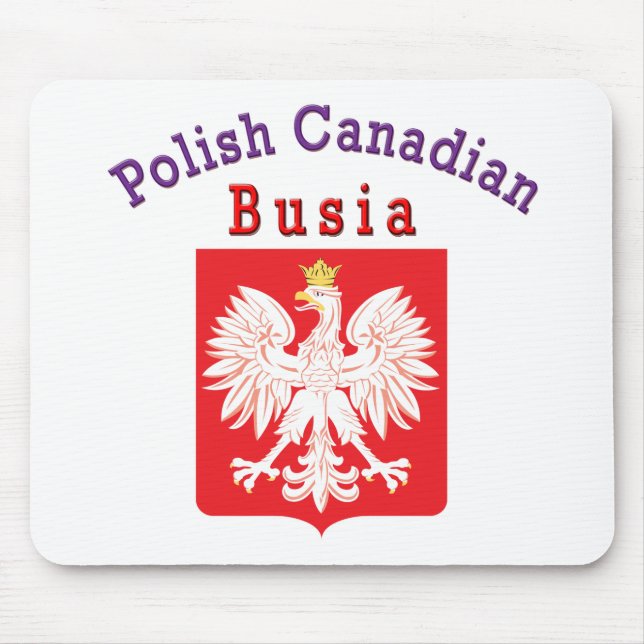 Polish Canadian Eagle Shield Busia Mouse Pad (Front)