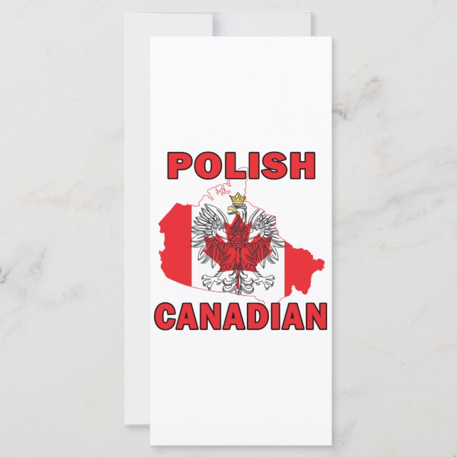 Polish Canadian Flag Canada Map (Front)