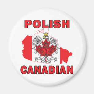 Polish Canadian Flag Canada Map Magnet