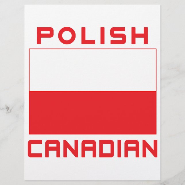 Polish Canadian Poland Flag Flyer (Front)