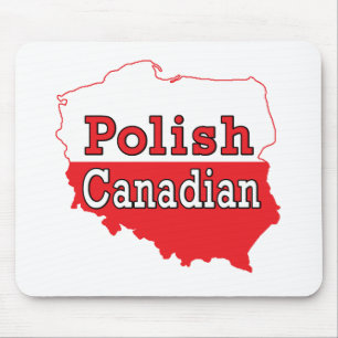 Polish Canadian Polish Map Mouse Pad