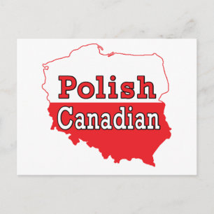 Polish Canadian Polish Map Postcard