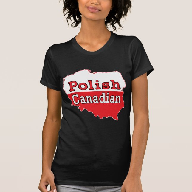 Polish Canadian Polish Map T-Shirt (Front)