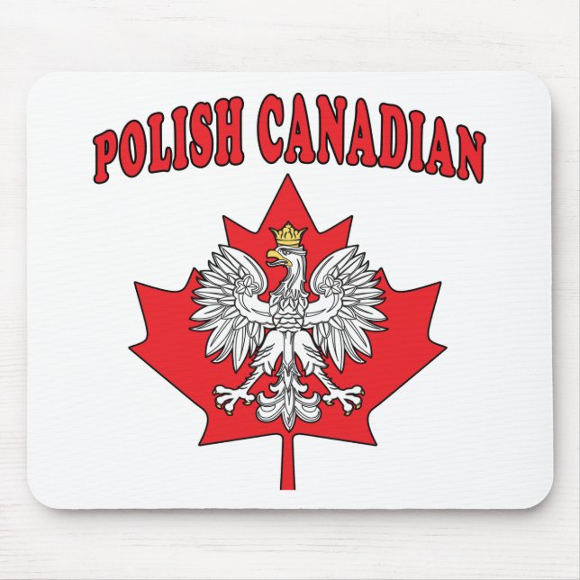 Polish Canadian With Maple Leaf Mouse Pad (Front)
