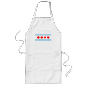 Polish Chicago Flag Long Apron