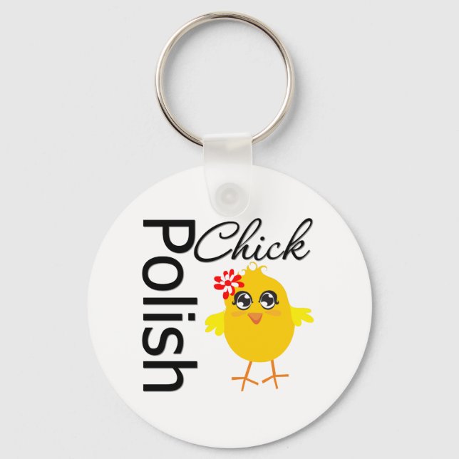 Polish Chick Key Ring (Front)