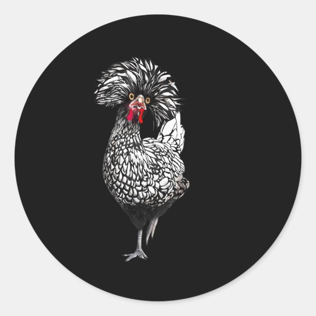 Polish Chicken Backyard Chicken Coop Farm Classic Round Sticker (Front)